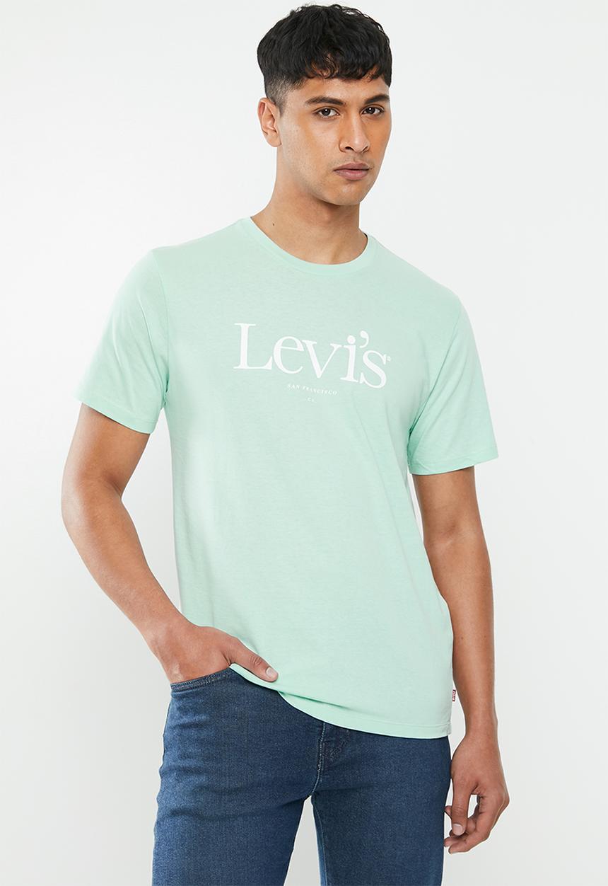 Levi’s® - Short sleeve graphic brand 75 T-shirt - light blue 