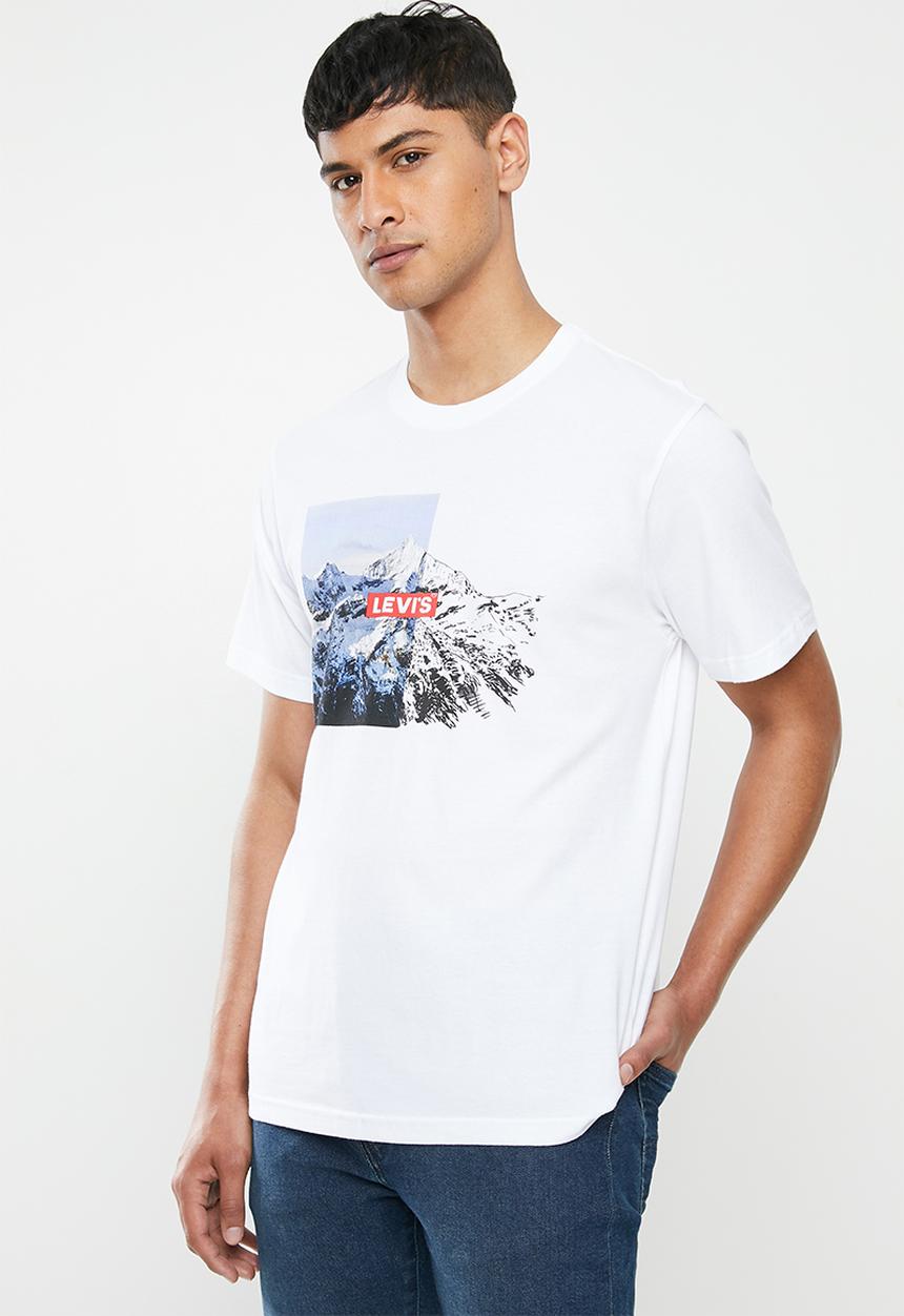 Levi’s® - Short sleeve relaxed fit bi photo scenic tee - white