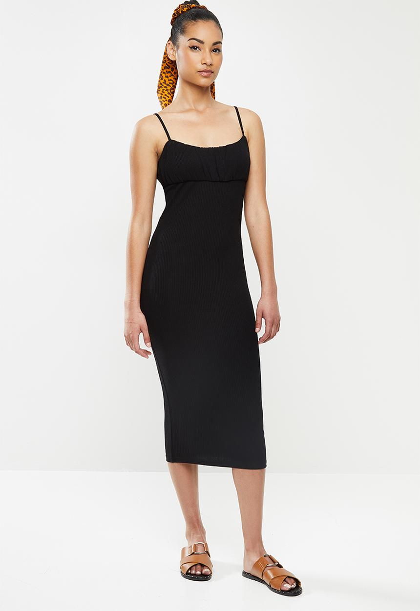 Glamorous - Petite midi bodycon - black