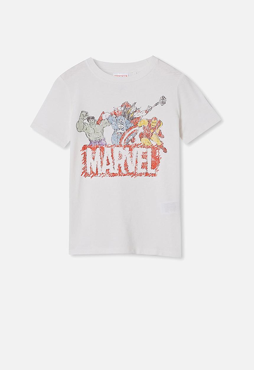 Cotton On - Co-lab short sleeve tee - Marvel retro white
