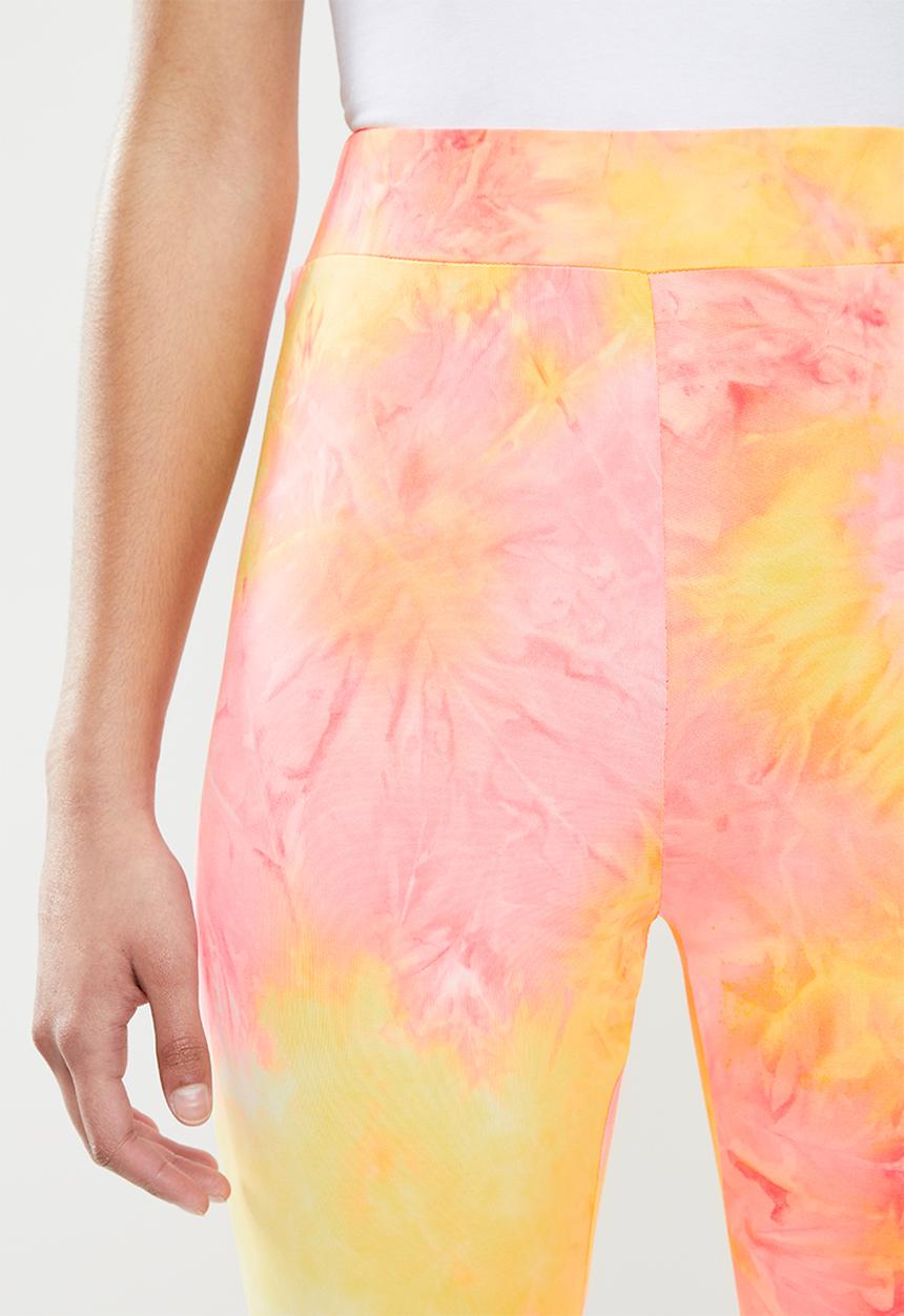 Glamorous - Petite Neon tie dye leggings - coral