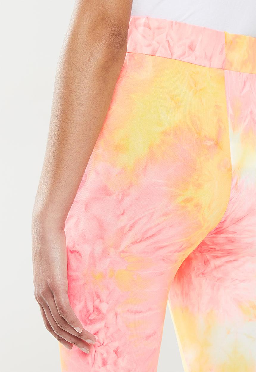 Glamorous - Petite Neon tie dye leggings - coral