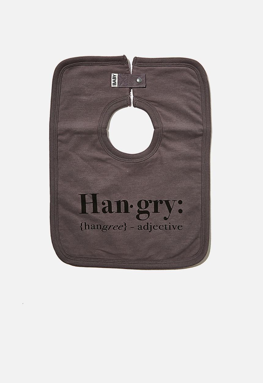 Cotton On - The square bib - rabbit grey
