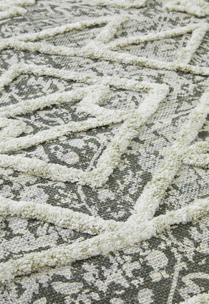 Sixth Floor - Lila cotton tufted rug - sage green