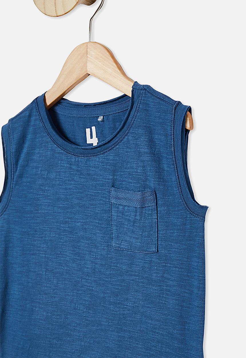 Cotton On - Oli textured tank - petty blue