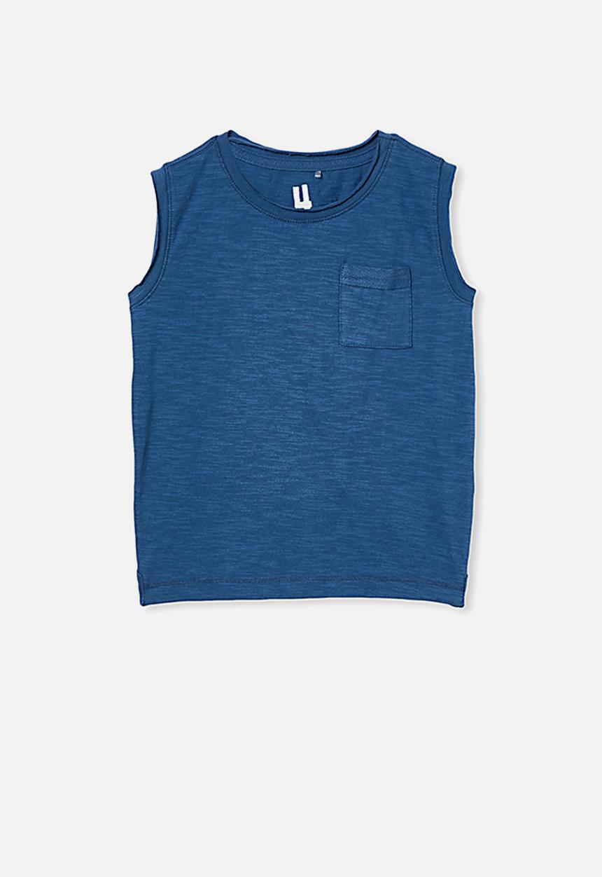 Cotton On - Oli textured tank - petty blue