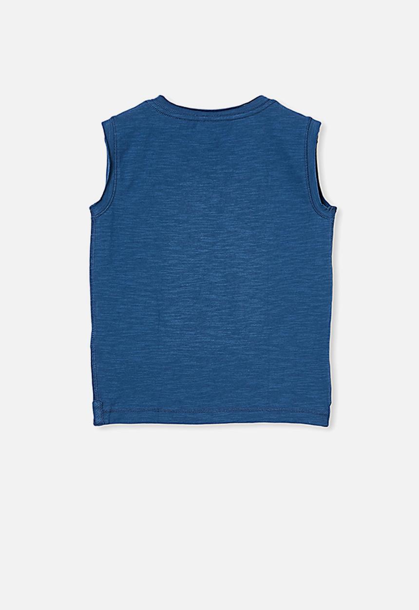 Cotton On - Oli textured tank - petty blue