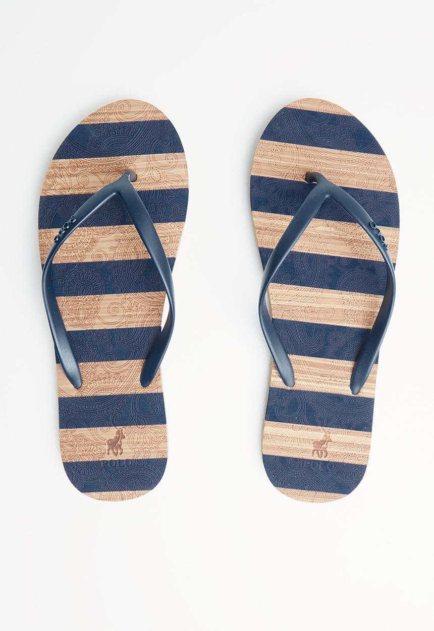 POLO - Kayla stripe flip flop - navy