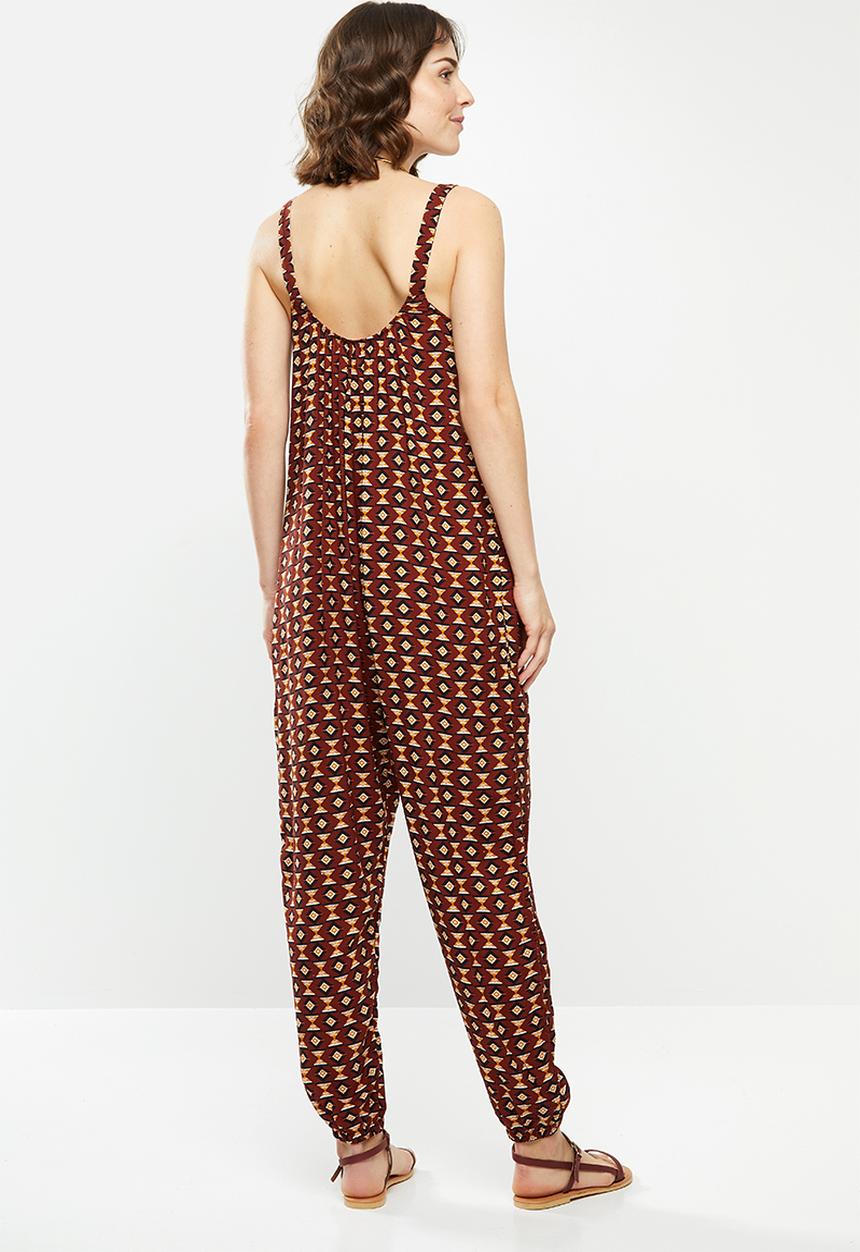 edit - Oversized woven jumpsuit - rust 