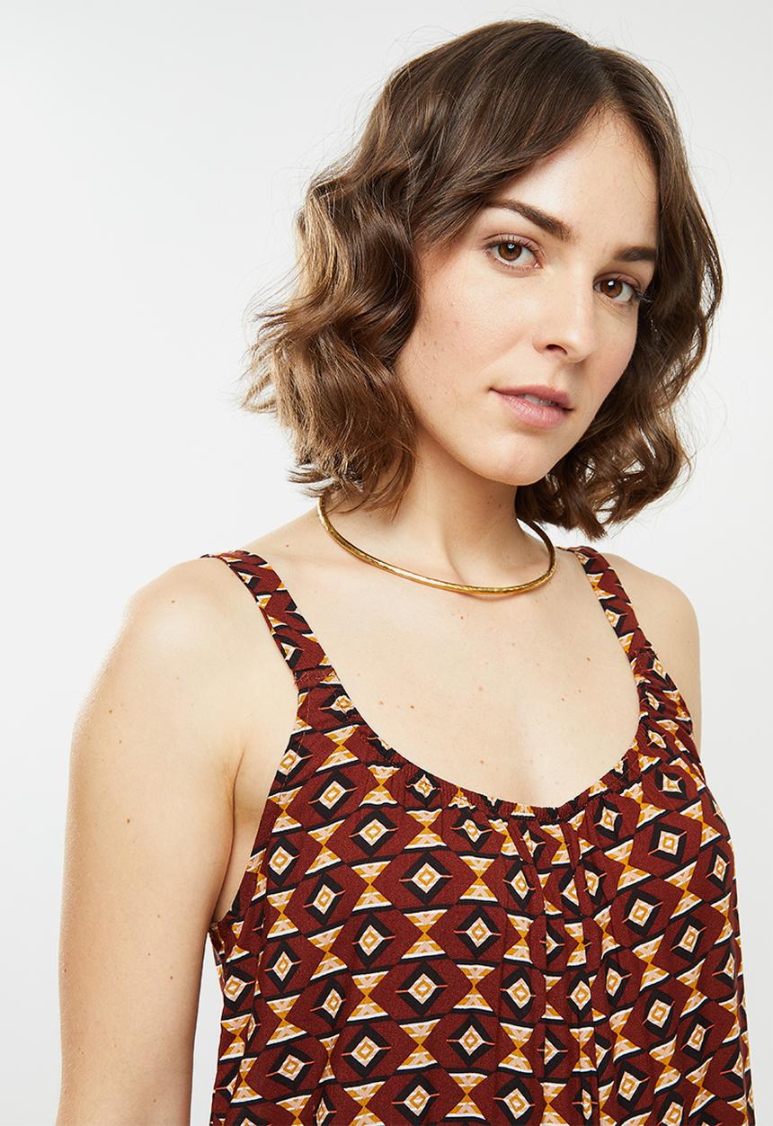 edit - Oversized woven jumpsuit - rust 