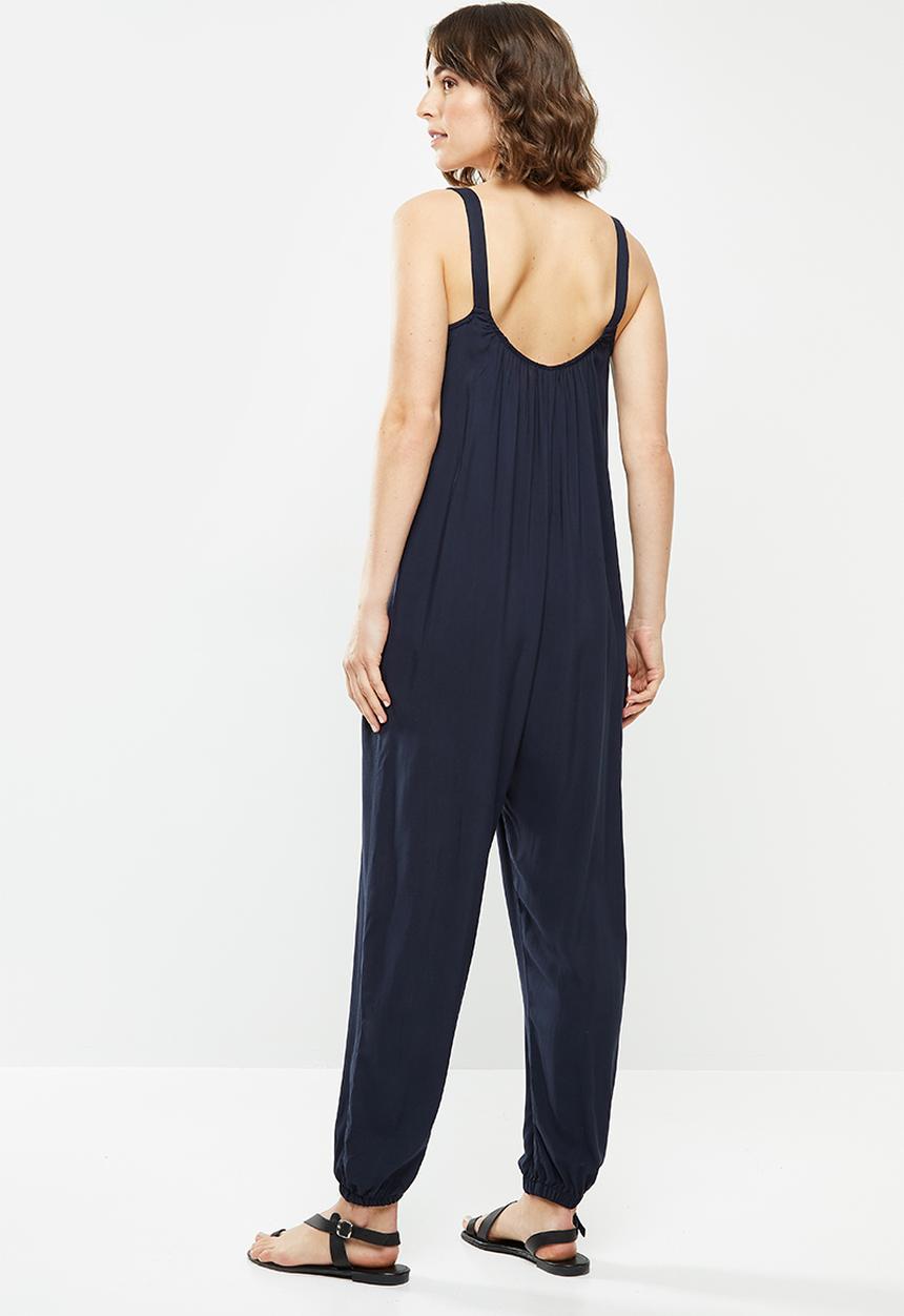 edit - Oversized woven jumpsuit - navy