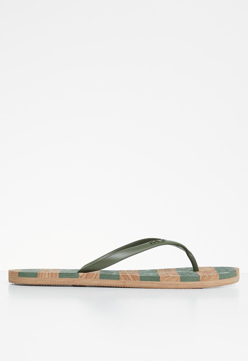POLO - Kayla stripe flip flop - fatigue