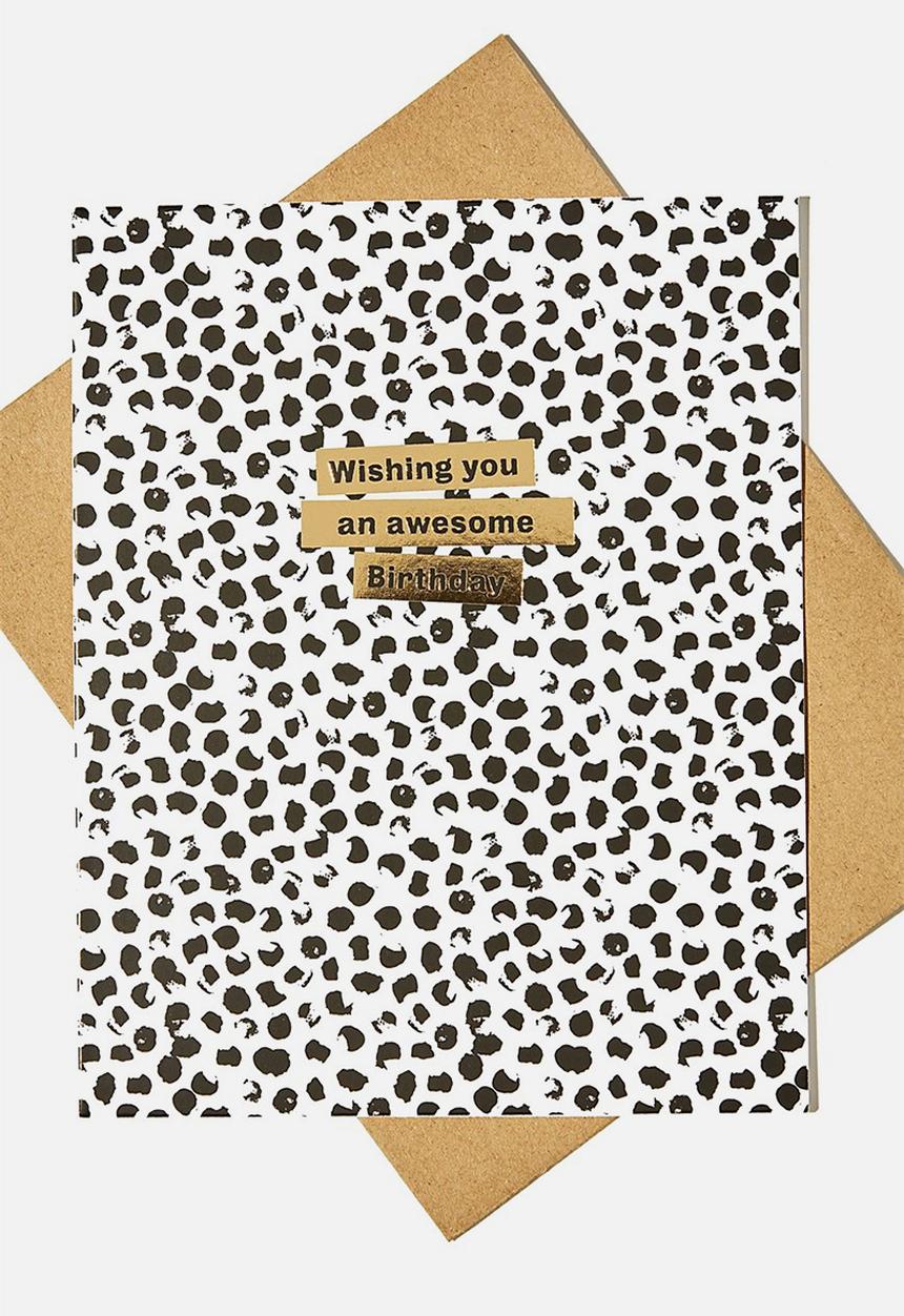 Typo - Nice birthday card - awesome birthday black spot
