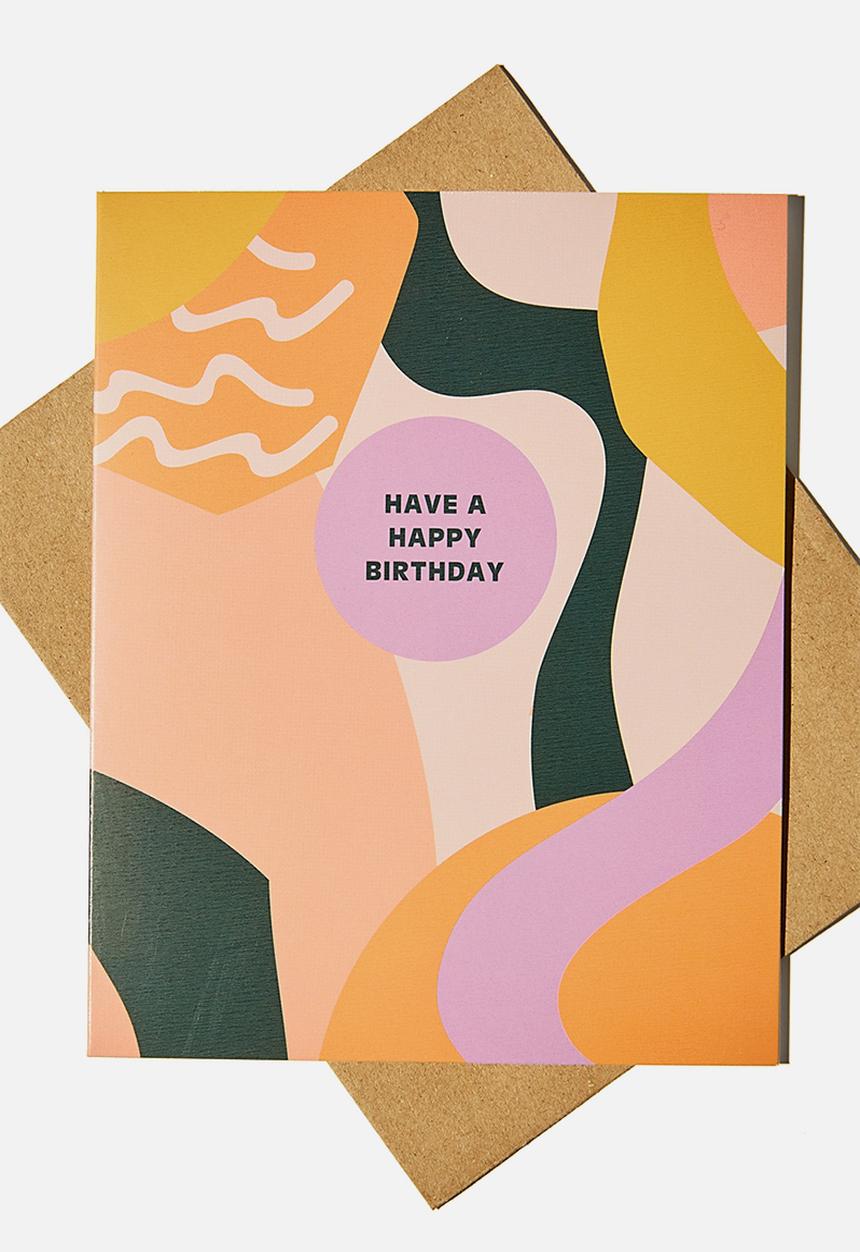 Typo - Nice birthday card - abstract art birthday