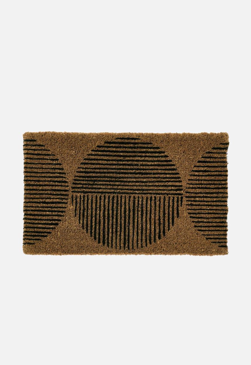 Linen House - Spot door mat - neutral & black