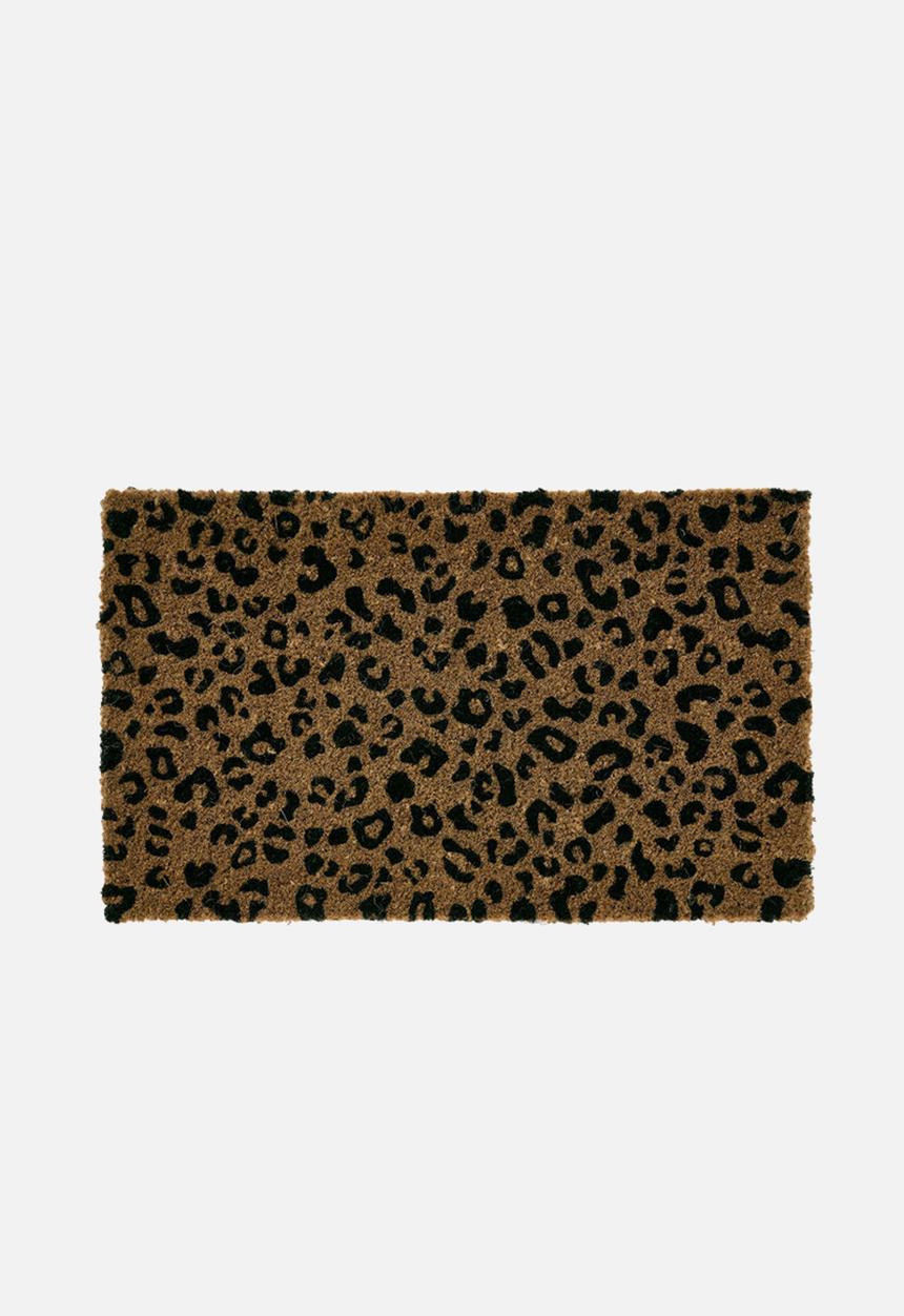 Linen House - Wilder door mat - neutral & black