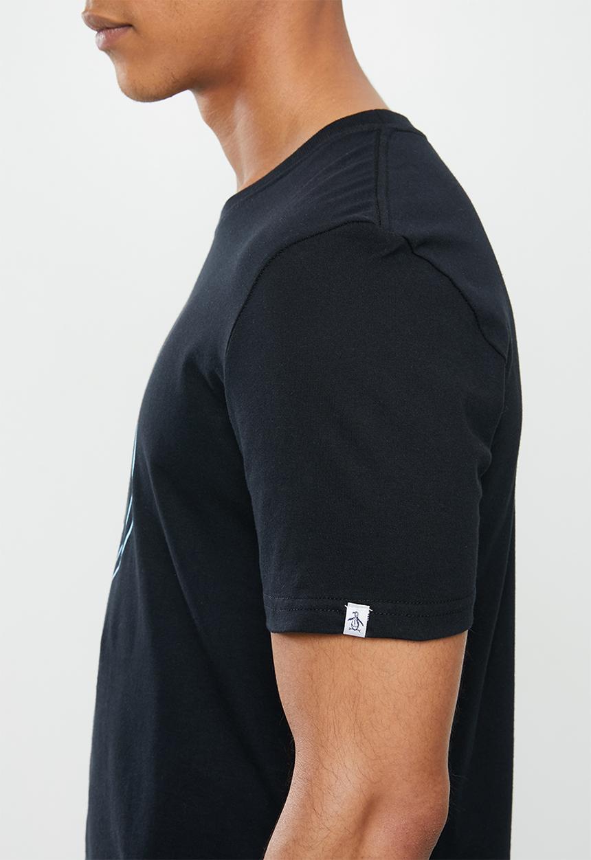 Original Penguin - Circle logo T-shirt  - black