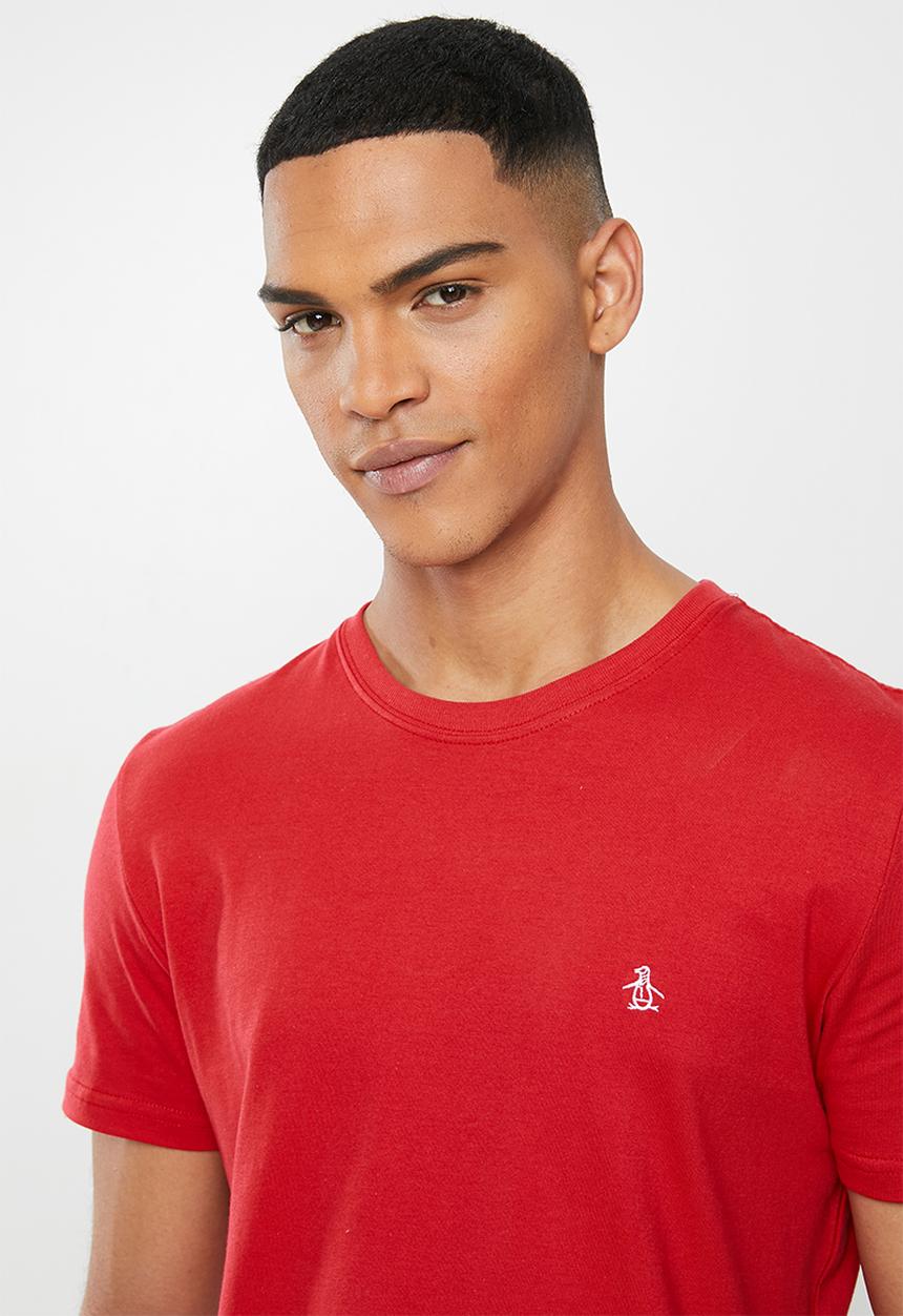 Original Penguin - Embroidered T-shirt - red