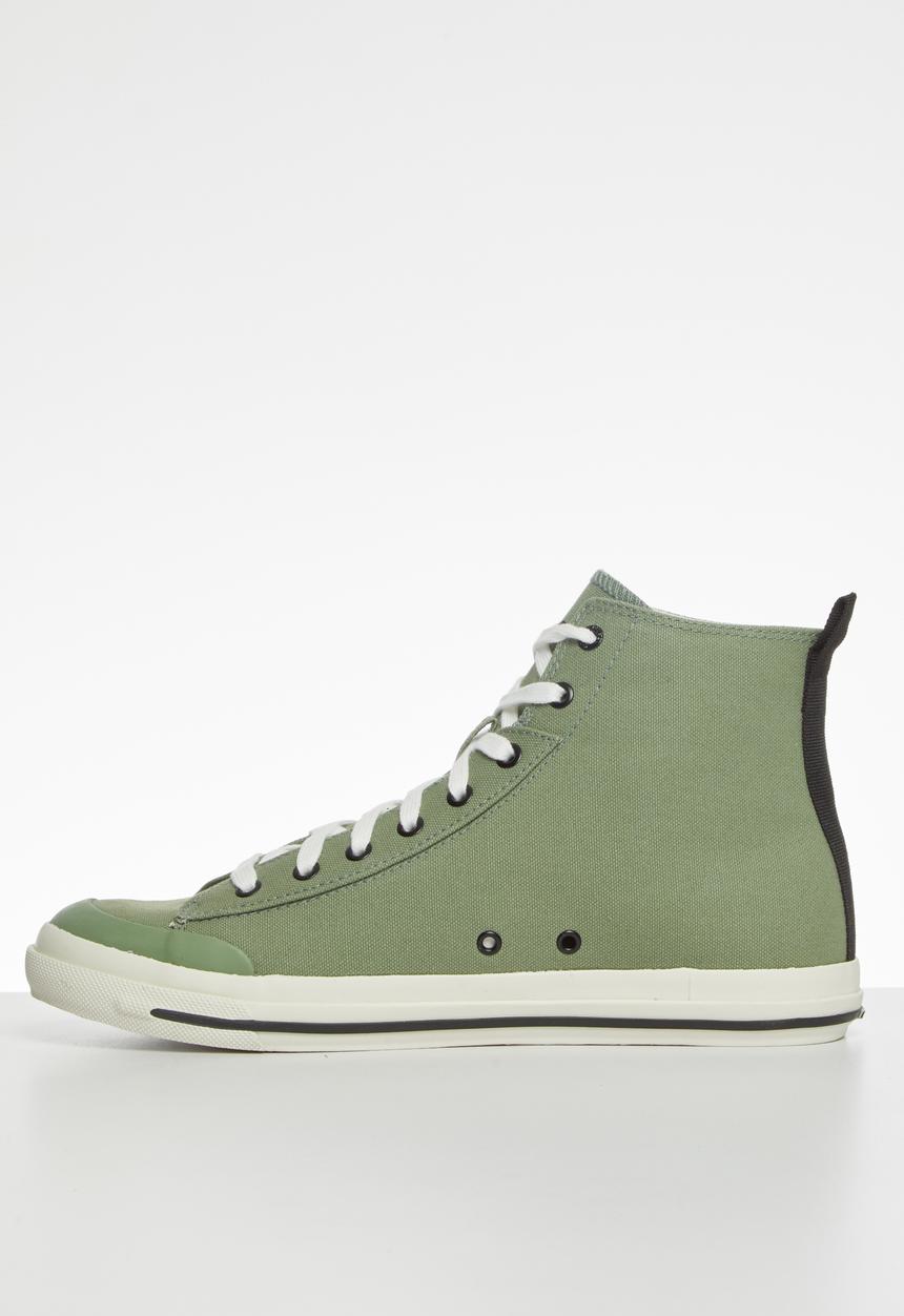 Diesel  - S-astico mid cut sneakers - green 