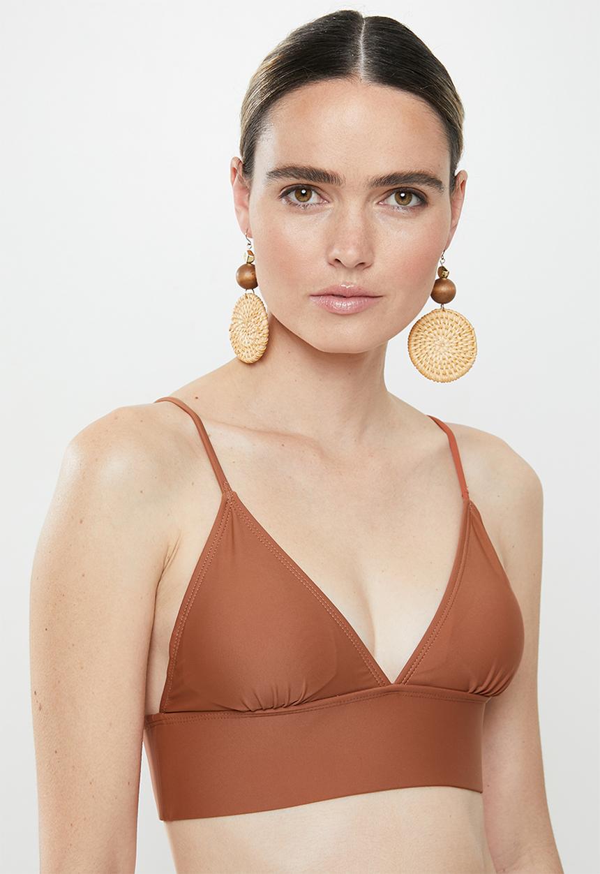 Vero Moda - Marta swim top - brown