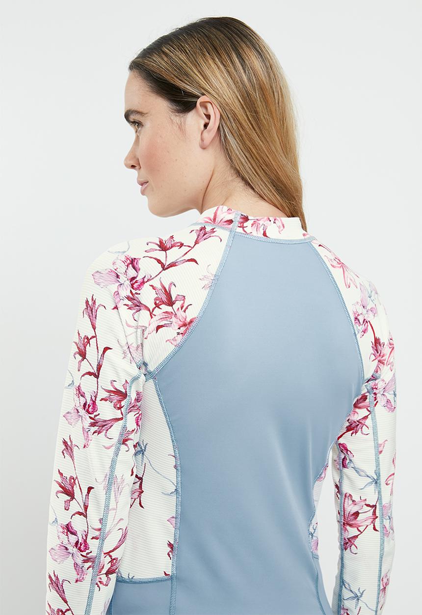 Lizzy - Renisha floral upf long sleeve rash vest - multi