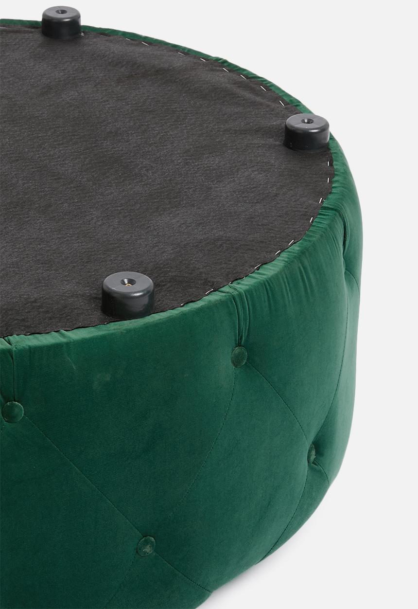 Sixth Floor - Molesy buttoned ottoman - emerald