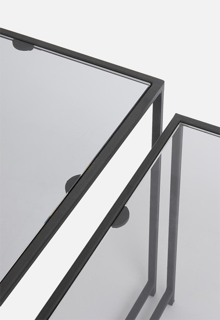 Sixth Floor - Cube nesting table set of 2 - black