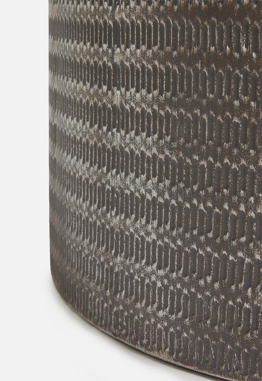 Sixth Floor - Etched drum coffee table - grey 