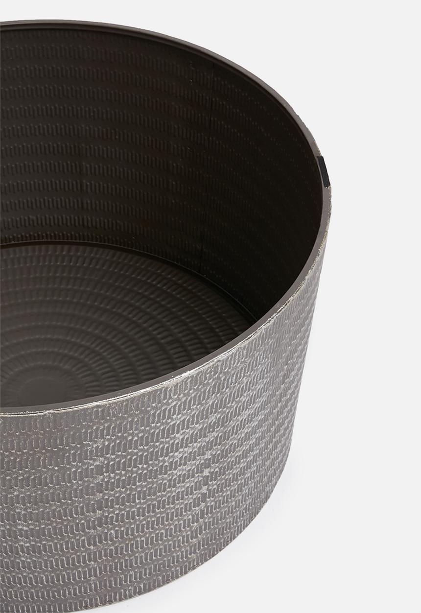 Sixth Floor - Etched drum coffee table - grey 