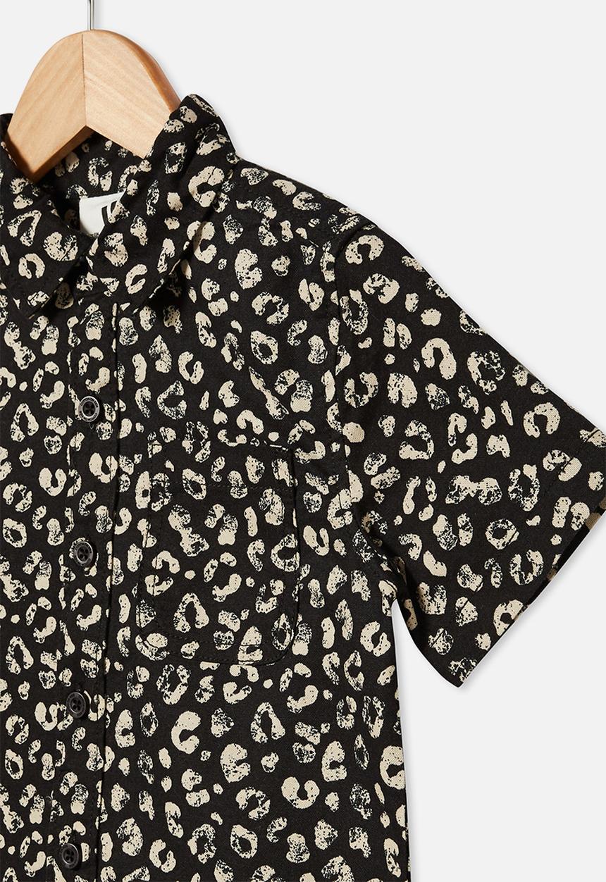 Cotton On - Resort short sleeve shirt - leopard print phantom