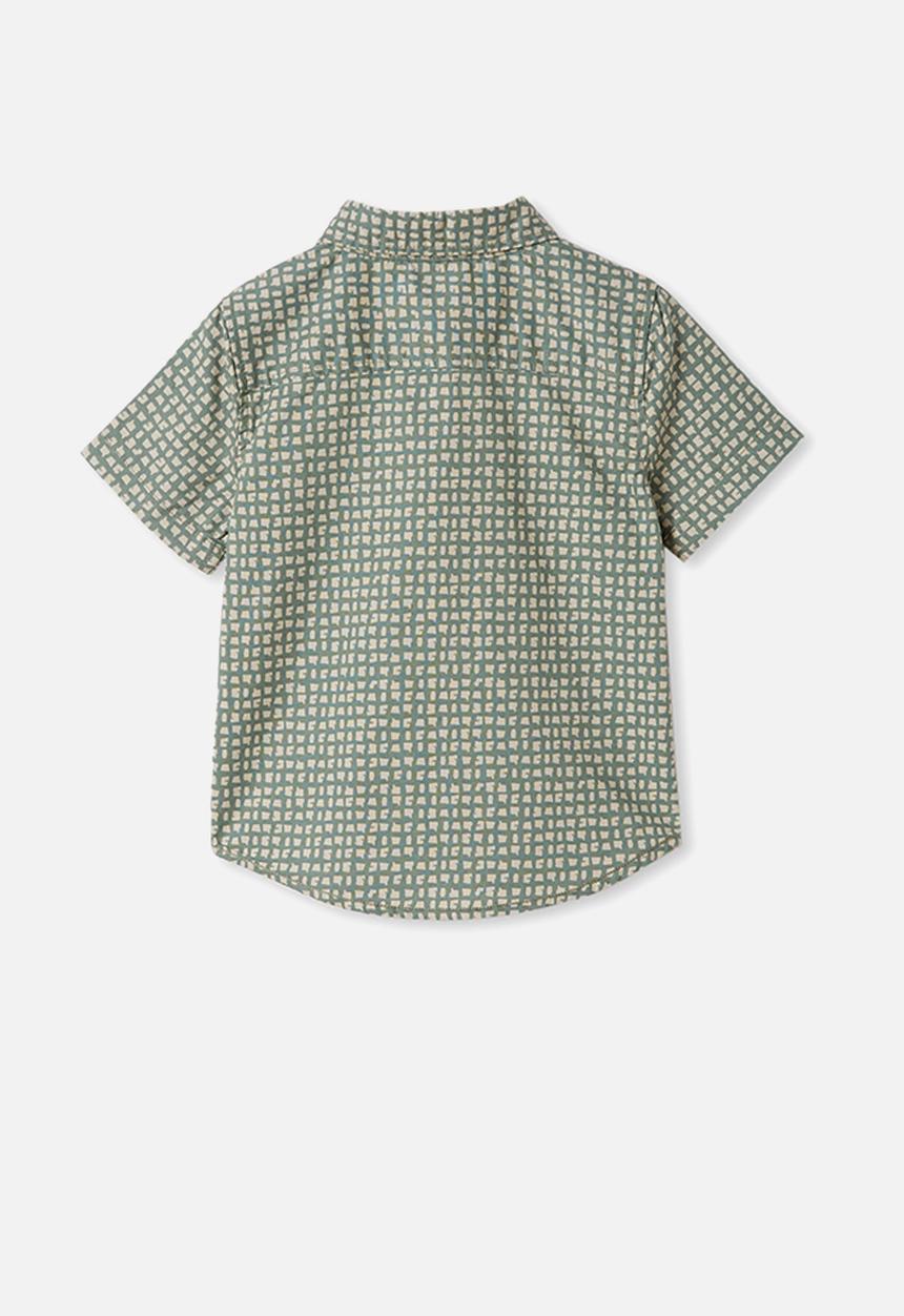 Cotton On - Resort short sleeve shirt - ditsy geo swag green