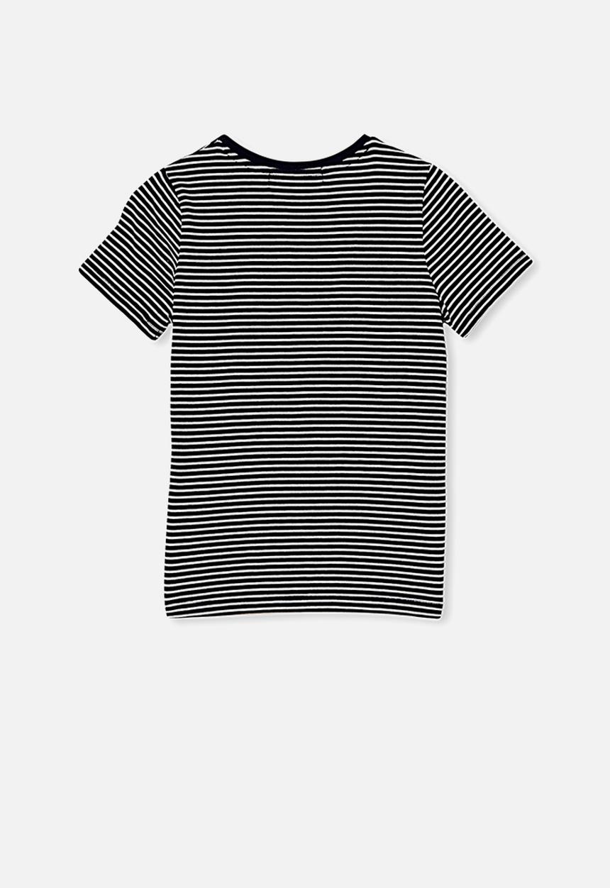 Cotton On - License short sleeve tee - indian ink stripe sequin Mickey