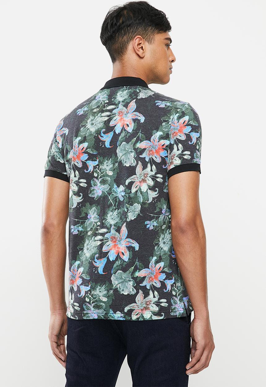 Jonathan D - Modern fit printed short sleeve golfer - multi