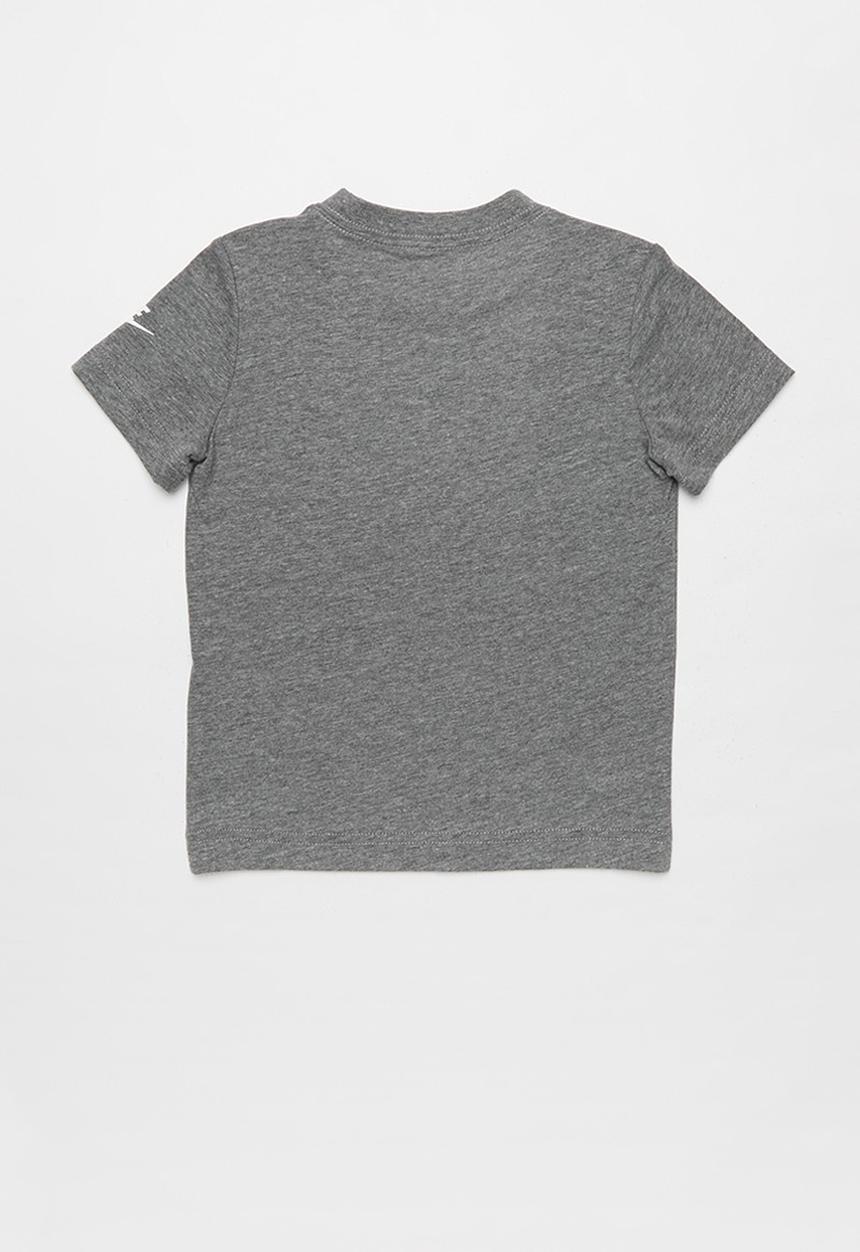 Nike - Faux futura patch short sleeve tee - grey & orange 