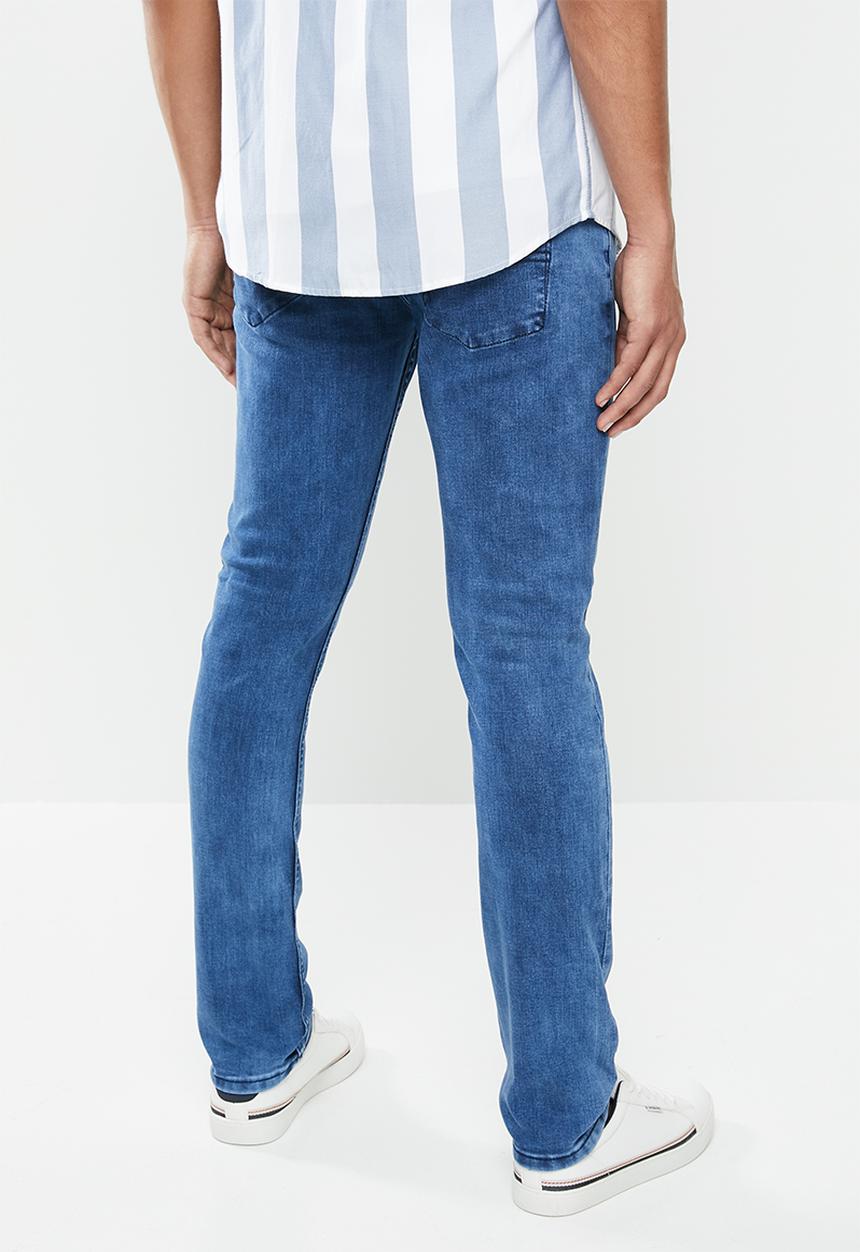 Jonathan D - Five pocket denim slim fit jeans - blue