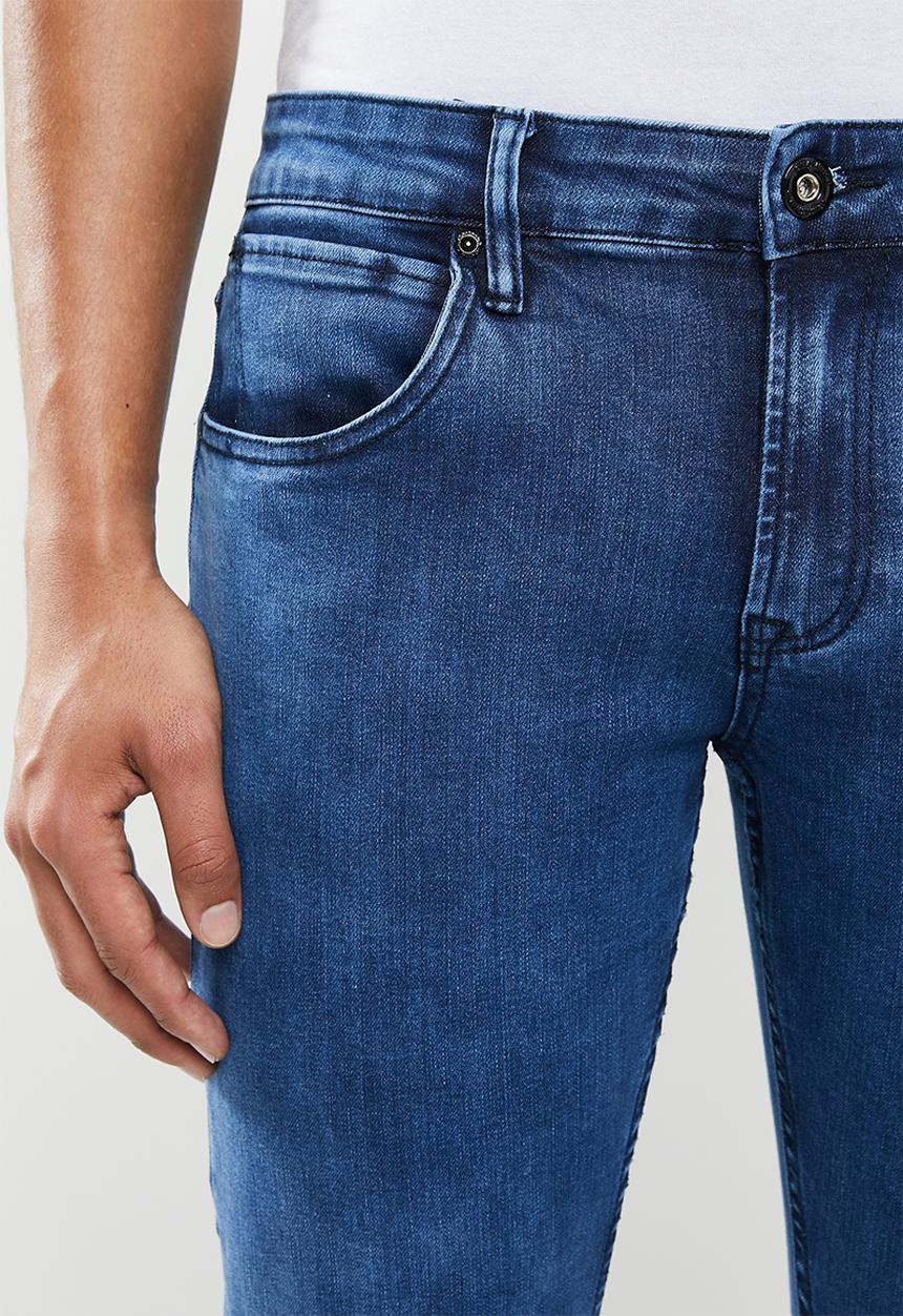 Jonathan D - Five pocket denim slim fit jeans - blue