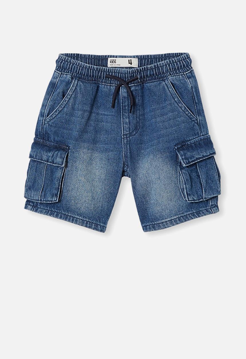 Cotton On - Charlie cargo short - infinity mid blue wash