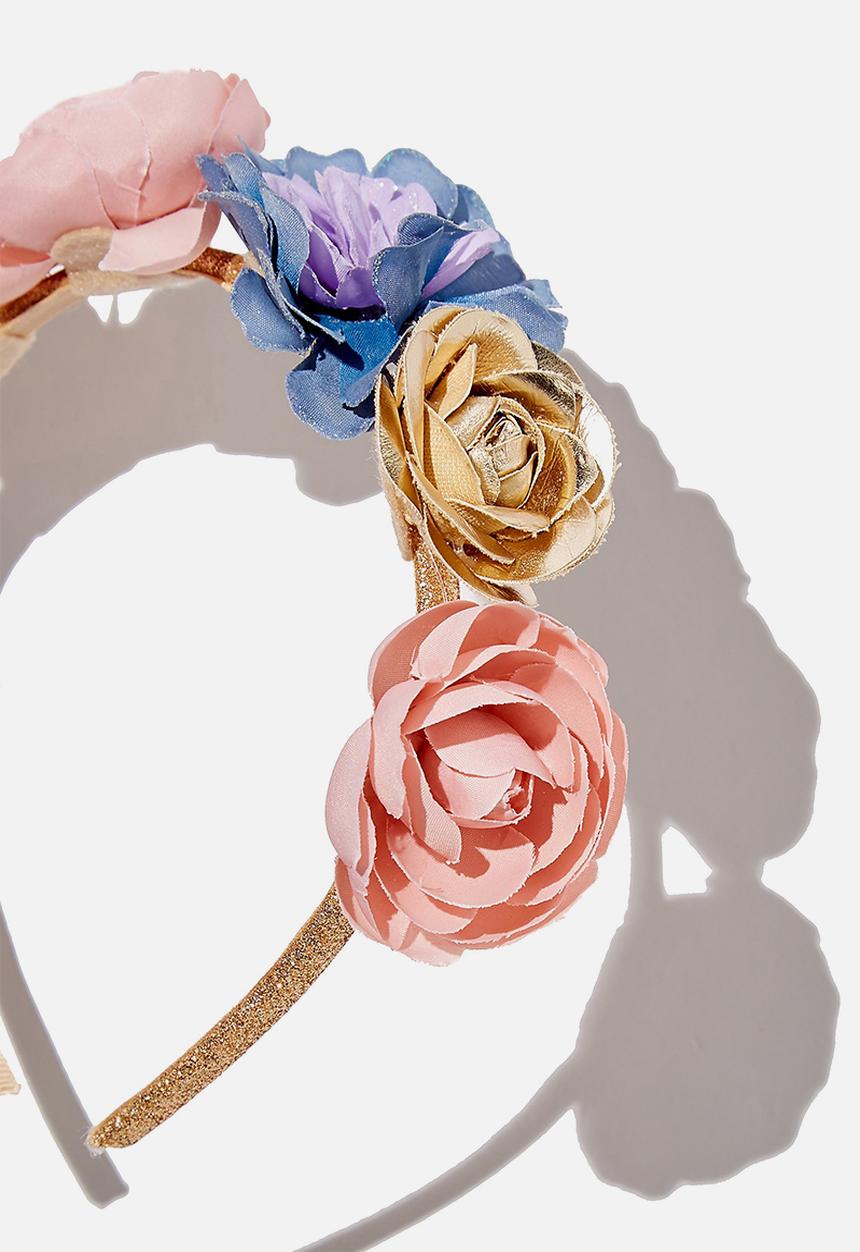 Cotton On - Headband floral - dusty blue & pink