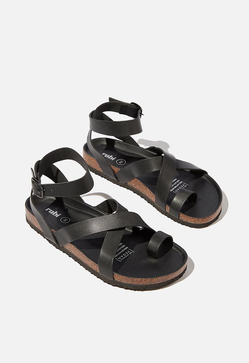 Cotton On - Rex gladiator strappy sandal  - black 