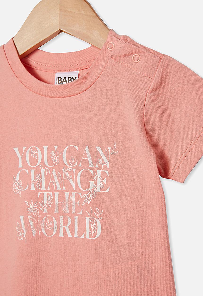 Cotton On - Jamie short sleeve tee - smoked salmon