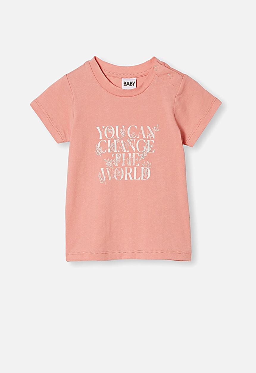 Cotton On - Jamie short sleeve tee - smoked salmon