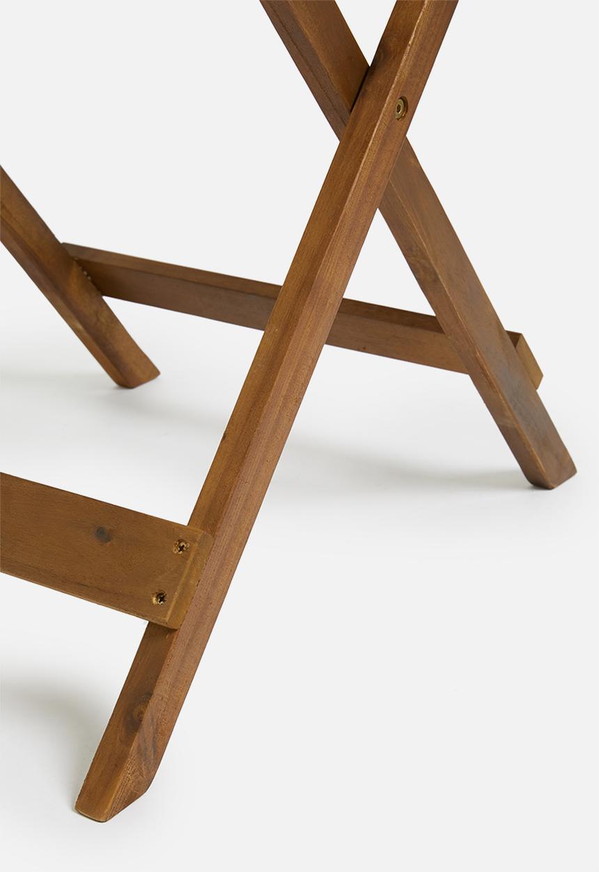 H&S - Acacia wood outdoor foldable table - neutral 