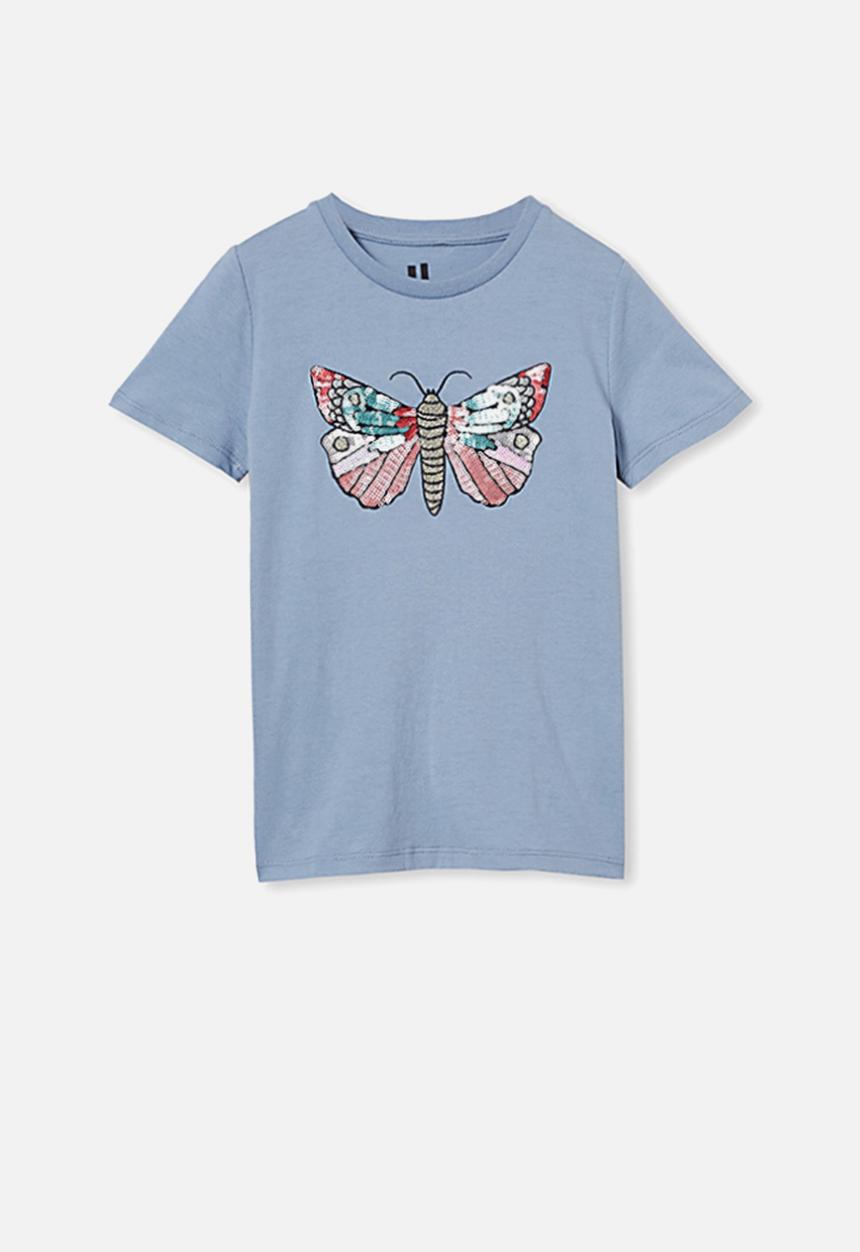 Cotton On - Stevie short sleeve embellished tee - dusty blue