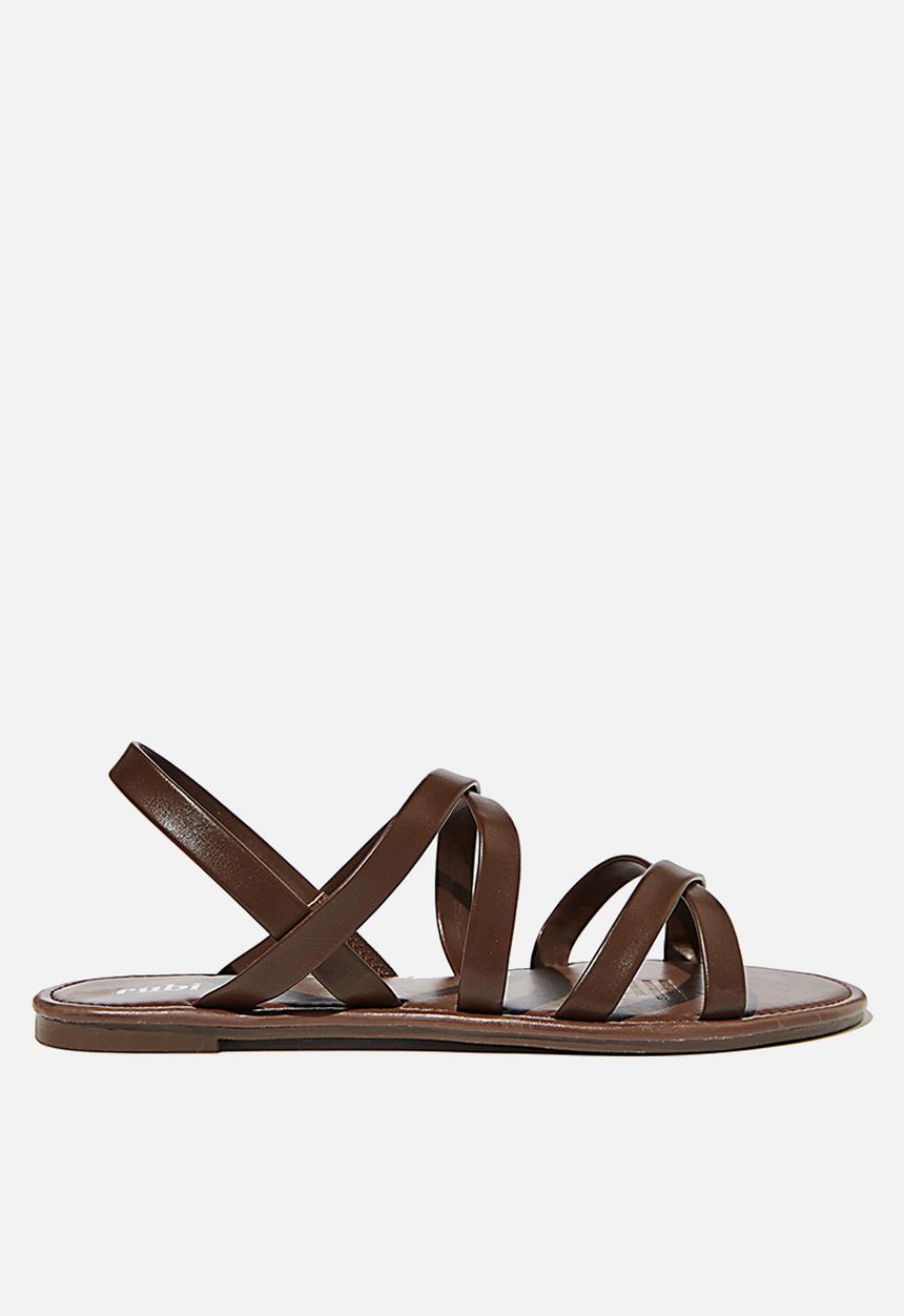 Cotton On - Lucy strappy slingback sandal - choc brown