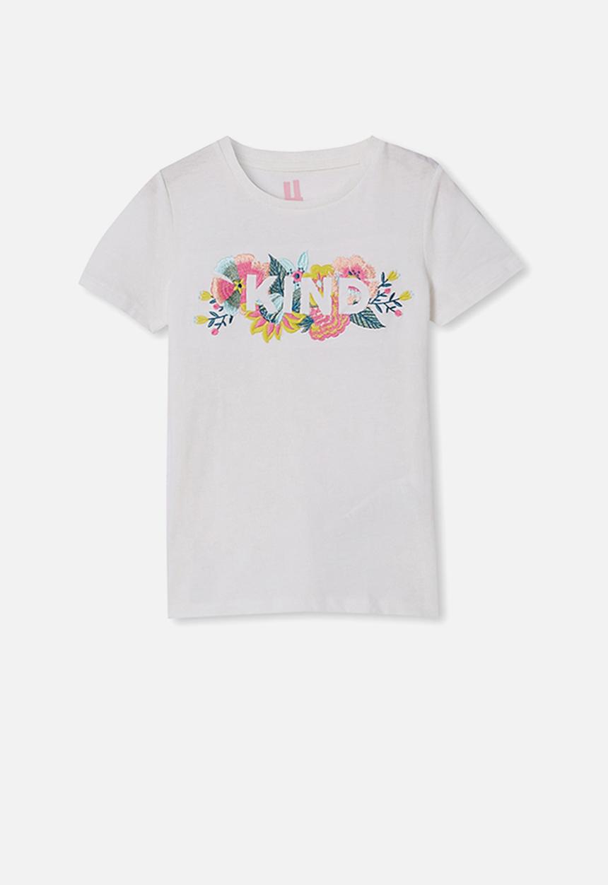 Cotton On - Stevie short sleeve embellished tee - vanilla