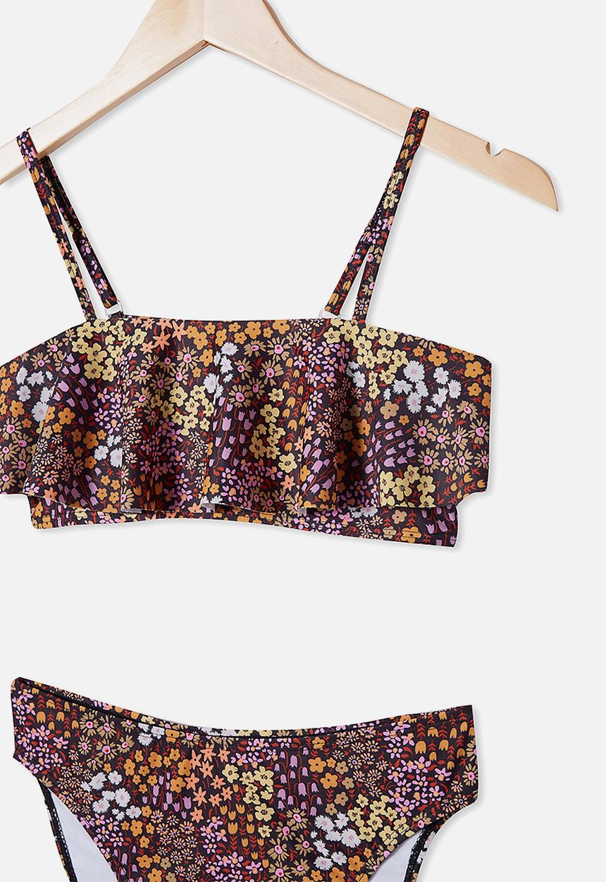 Free by Cotton On - Penny frill bikini - phantom floral fields