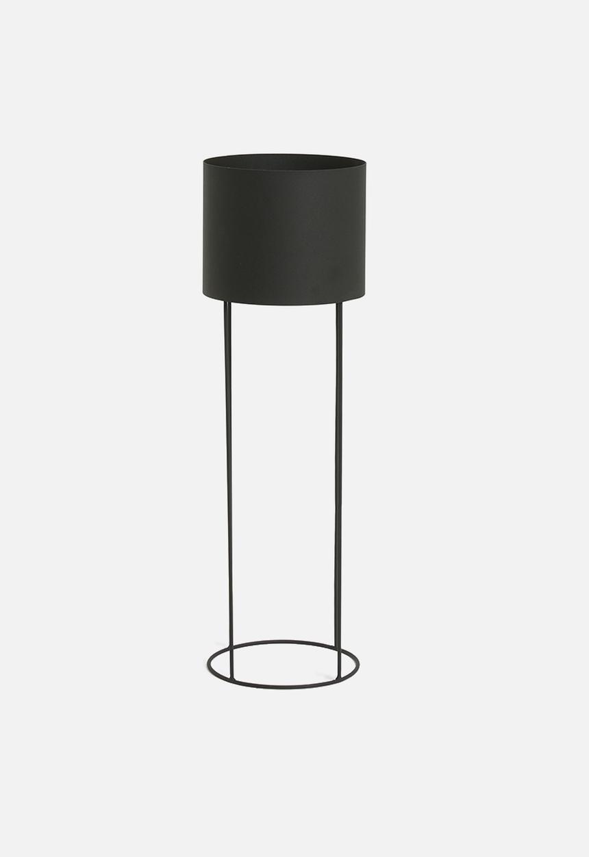 Emerging Creatives - Ava drum planter - black