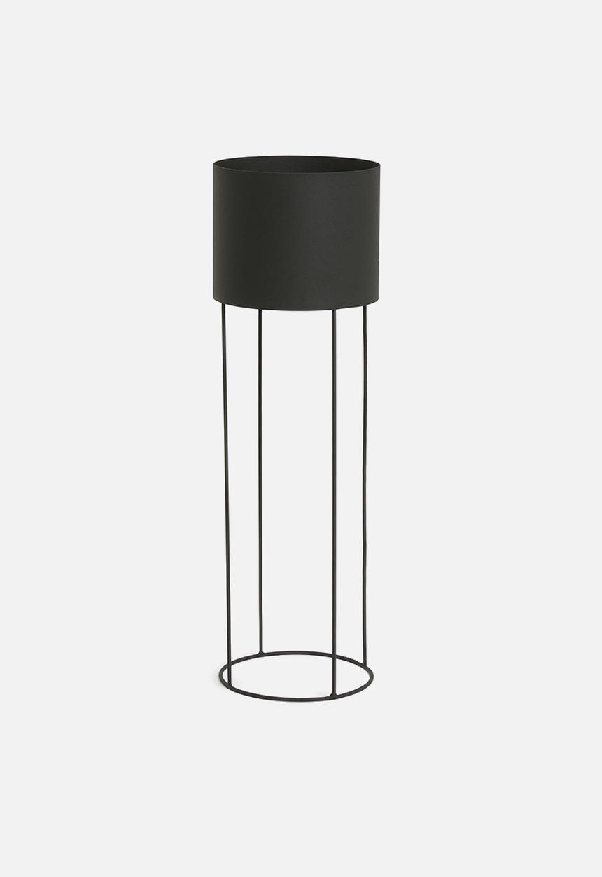 Emerging Creatives - Ava drum planter - black