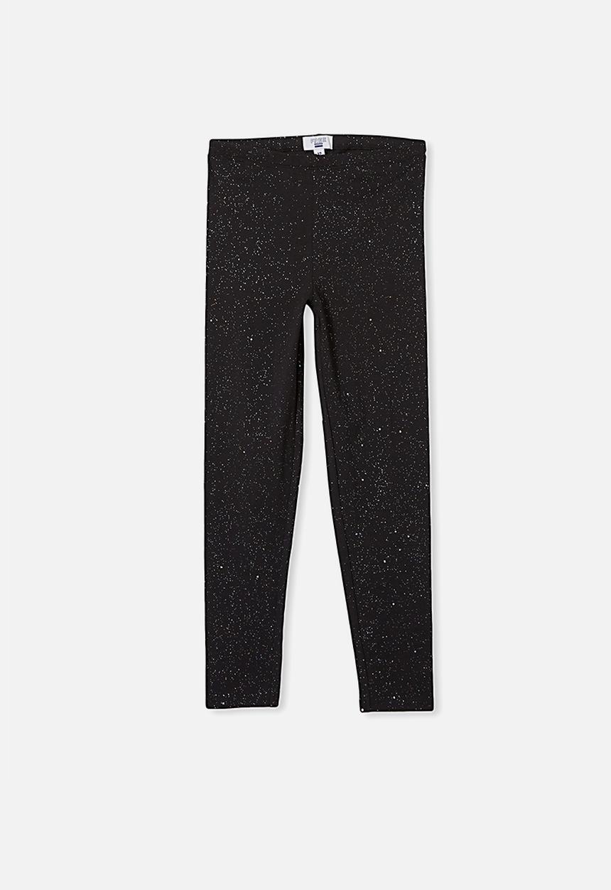Free by Cotton On - Alex legging - black holographic speckle
