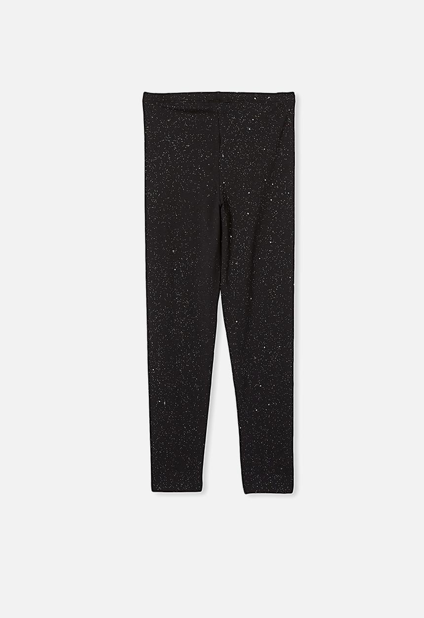 Free by Cotton On - Alex legging - black holographic speckle